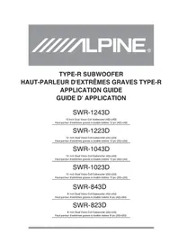 Notice ALPINE SWR823D Caisson de basses