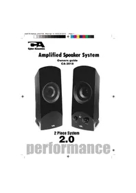 Notice Cyber Acoustics CA2018 Haut-parleur