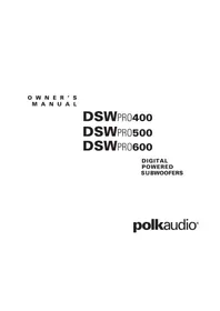 Notice POLK DSW PRO 400 Subwoofer