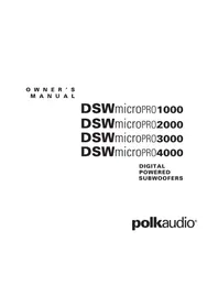 Notice POLK DSW 4000 Subwoofer