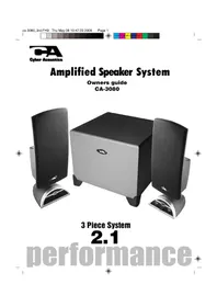Notice Cyber Acoustics CA3080 Haut-parleur