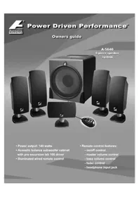 Notice Cyber Acoustics A5640 Haut-parleur