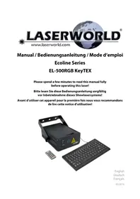 Notice Laserworld EL500RGB KEYTEX Pointeur laser
