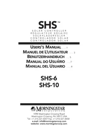 Notice Morningstar SHS10 Panneau solaire