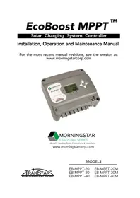 Notice Morningstar ECOBOOST MPPT Panneau solaire