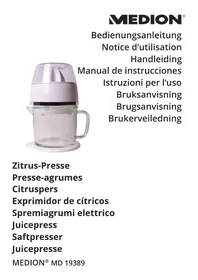 Notice MEDION MD 19389 Extracteur de jus