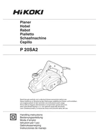 Notice HiKOKI P 20SA2 Hobel