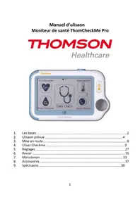 Notice THOMSON CHECKME PRO Cardiofréquencemètre