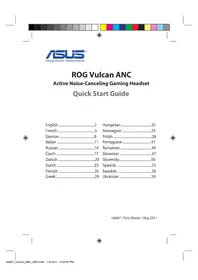 Notice ASUS ROG VULCAN ANC Slúchadlá