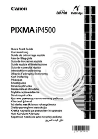 Notice CANON PIXMA IP4500 Skriver
