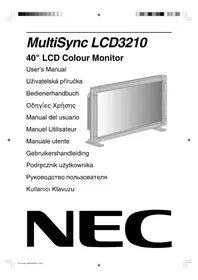 Notice NEC MULTISYNC LCD3210 Televizyon