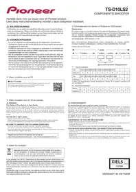 Notice PIONEER TSD10LS2 Haut-parleur de voiture