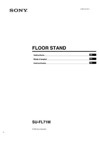 Notice SONY SUFL71M TV Stand