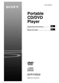 Notice SONY DVPFX825 Lecteur dvd