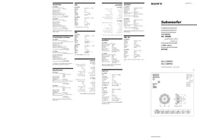 Notice SONY XSL120P5H Haut-parleur de voiture