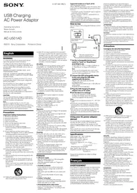 SONY ACU501AD - Chargeur de piles