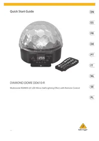 Notice BEHRINGER DIAMOND DOME DD610R Iluminação