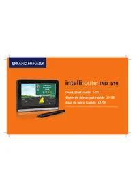 Notice Rand McNally INTELLIROUTE TND 510 Navigateur