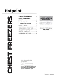 Notice HOTPOINT HCM5SMWW Congélateur