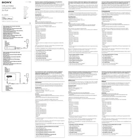 Notice SONY RC200IPV Câble audio/vidéo