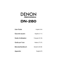 Notice DENON DN280 Receptor de audio y vídeo