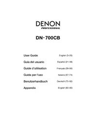 Notice DENON DN 700CB Cd player/recorder
