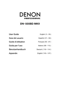 Notice DENON DN500BD MKII Cd player/recorder