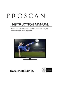 Notice Proscan PLDED4016A TV