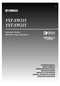 Notice YAMAHA YSTSW315 Subwoofer