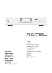 Notice ROTEL CD11 Cd-speler/recorder