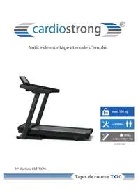Notice Cardiostrong TX70 Tapis de course