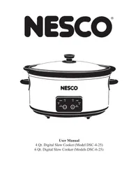 Notice Nesco DSC625 Saucepan