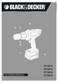 Notice BLACK & DECKER HP146F4LBK τρυπάνι