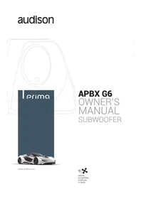 Notice AUDISON PRIMA APBX G6 Caisson de basses