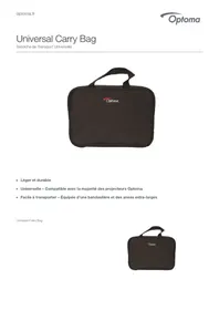 Notice OPTOMA UNIVERSAL CARRY BAG Accessoire de projecteur
