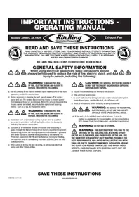 Notice Air King AK80H Fan