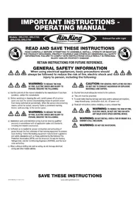 Notice Air King DRLC703 Fan