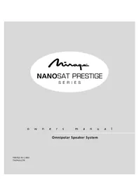 Notice Mirage NANOSAT PRESTIGE 5 Haut-parleur