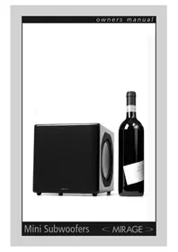 Notice Mirage MM8 Caisson de basses