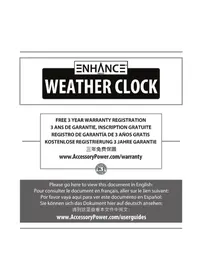 Notice Enhance WEATHER CLOCK Radio-réveil