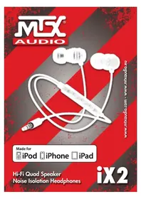 Notice MTX Audio IX2 Bouchon d'oreille