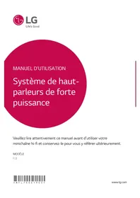 Notice LG LOUDR FJ3 Enceinte bluetooth