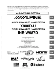Notice ALPINE X800DU Appareil GPS