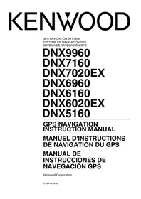Notice KENWOOD DNX6020EX Système de navigation GPS
