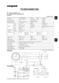 Notice Computar T21Z5816AMS Objectif