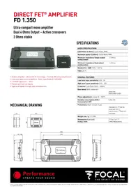 Notice FOCAL FD 1.350 Recepteur
