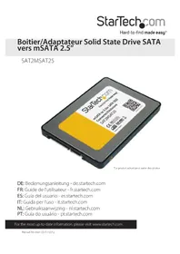 Notice StarTech.com SAT2MSAT25 Disque dur externe