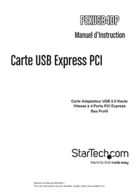 Notice StarTech.com PEXUSB4DP Extension audio/video