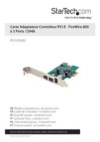 Notice StarTech.com PEX1394B3 Contrôleur