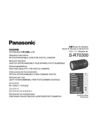 Notice PANASONIC SR70300 Fotocamera